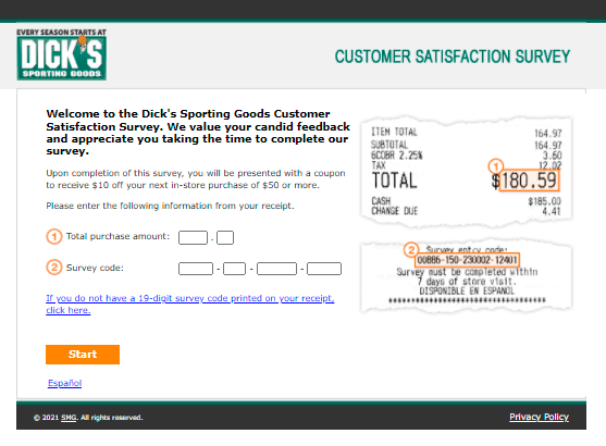 DSGListens-Survey-Homepage-at-Telldickssportinggoods.smg.com