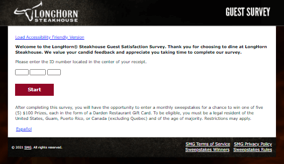 longhorn survey-homepage-at-longhornsurveycom