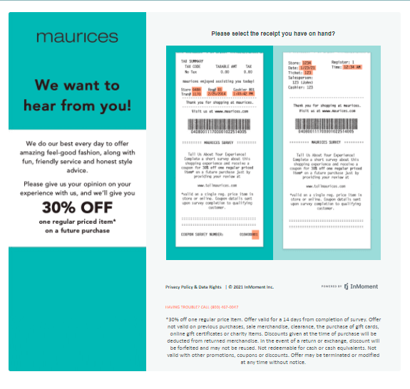 Maurices-Survey-Homepage-at-www.Tellmaurices.com