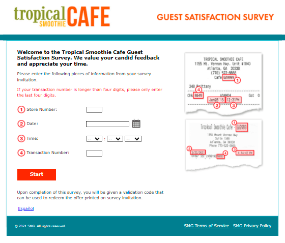Tropical-Smoothie-Survey-Homepage-at-www.TSCListens.com